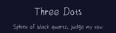 Three Dots by Kristian Immonen — Script Handwritten Font — thumbnail 2