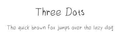 Three Dots by Kristian Immonen — Script Handwritten Font — thumbnail 1
