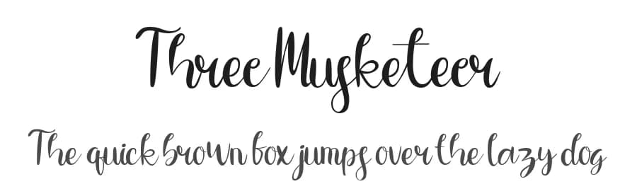 Three Musketeer by nomlimofont — Script Handwritten Font