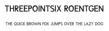 ThreePointSix Roentgen by Pete Klassen — Sans Serif Font — thumbnail 1