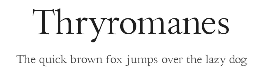 Thryromanes by Herman Miller — Serif Font