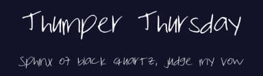 Thumper Thursday by Freya J. — Script Handwritten Font — thumbnail 2
