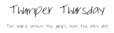 Thumper Thursday by Freya J. — Script Handwritten Font — thumbnail 1