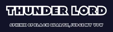Thunder Lord by Sharkshock — Sans Serif Font — thumbnail 2