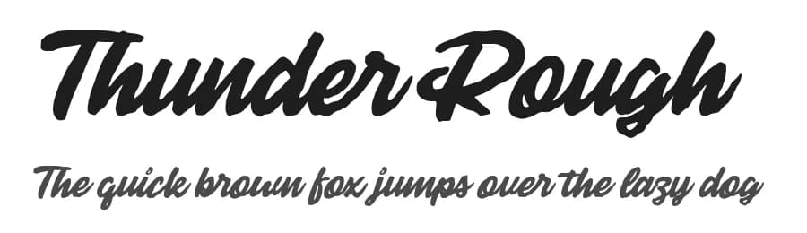 Thunder Rough by www.movefont .com — Script Handwritten Font