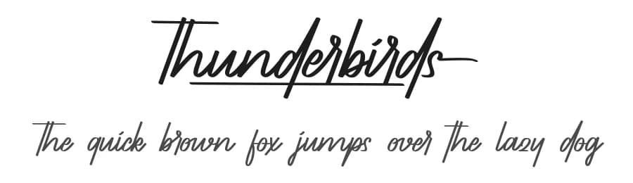 Thunderbirds by NihStudio — Script Handwritten Font