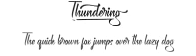 Thundering by Calligraphy Fonts — Script Handwritten Font — thumbnail 1