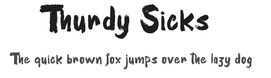 Thurdy Sicks by dcoxy - Greg Medina — Script Handwritten Font