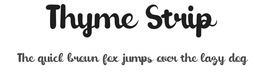 Thyme Strip by Theo Saputra — Script Handwritten Font