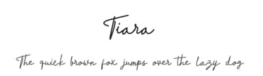 Tiara by plafont store — Script Handwritten Font — thumbnail 1
