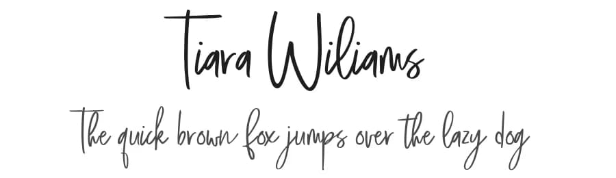 Tiara Wiliams by Lemon Studio Type — Script Handwritten Font — preview 1