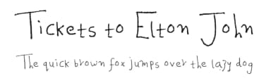 Tickets to Elton John by FontPanda — Script Handwritten Font — thumbnail 1