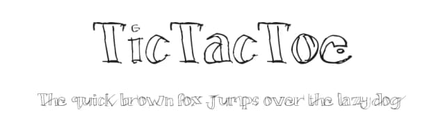 TicTacToe by Miguel Mojica — Script Handwritten Font
