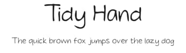 Tidy Hand by Sean Johnson — Script Handwritten Font — thumbnail 1
