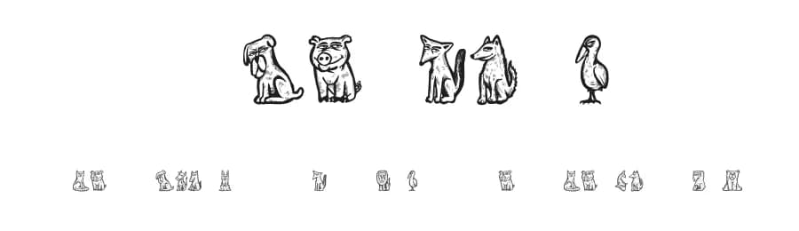 Tierfarm by Vladimir Nikolic — Dingbats Font