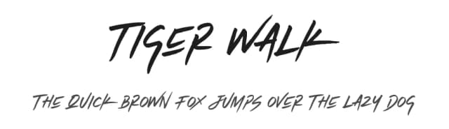 Tiger Walk by Seno Aji — Script Handwritten Font