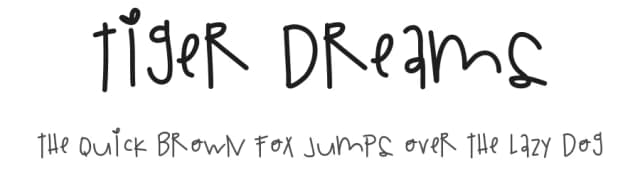 Tiger Dreams by Des Gomez — Script Handwritten Font