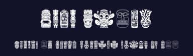 Tiki Idols by Woodcutter — Dingbats Font — thumbnail 2