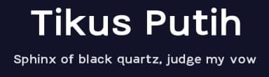 Tikus Putih by Jonhson Subianto — Sans Serif Font — thumbnail 2