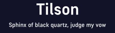 Tilson by Marc Lohner — Sans Serif Font — thumbnail 2