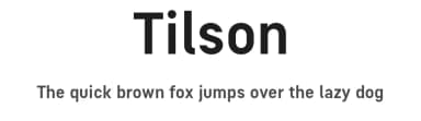 Tilson by Marc Lohner — Sans Serif Font — thumbnail 1