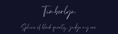 Timberlyn by Timur Type — Script Handwritten Font — thumbnail 2