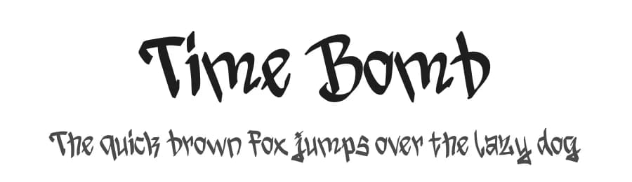 Time Bomb by Muslim Preneur Art — Script Handwritten Font