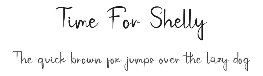 Time For Shelly by Erik Studio — Script Handwritten Font