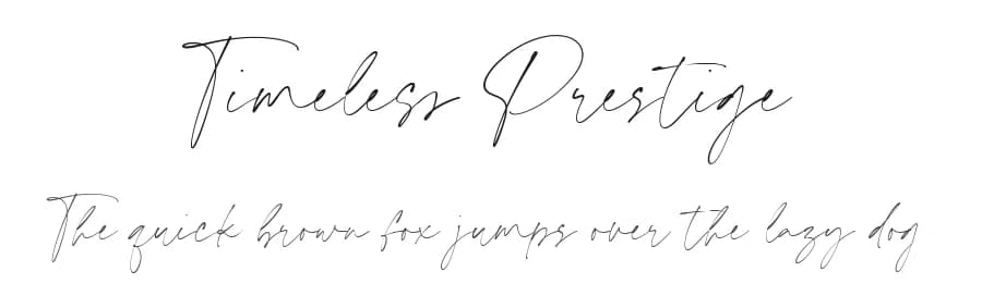 Timeless Prestige by Timur Type — Script Handwritten Font
