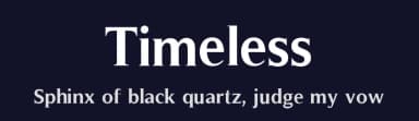Timeless by Manfred Klein — Serif Font — thumbnail 2