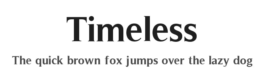 Timeless by Manfred Klein — Serif Font
