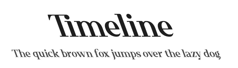 Timeline by Kong Font — Serif Font