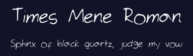 Times Mene Roman by Miguel Angel Gomez del Valle — Script Handwritten Font — thumbnail 2