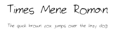Times Mene Roman by Miguel Angel Gomez del Valle — Script Handwritten Font — thumbnail 1