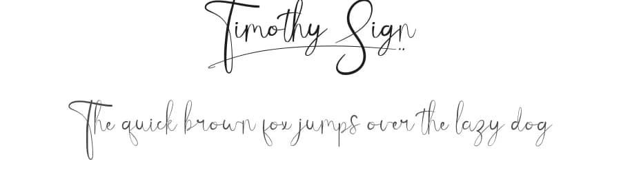 Timothy Sign by Noah Type — Script Handwritten Font