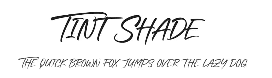 Tint Shade by Ef Studio — Script Handwritten Font — preview 1