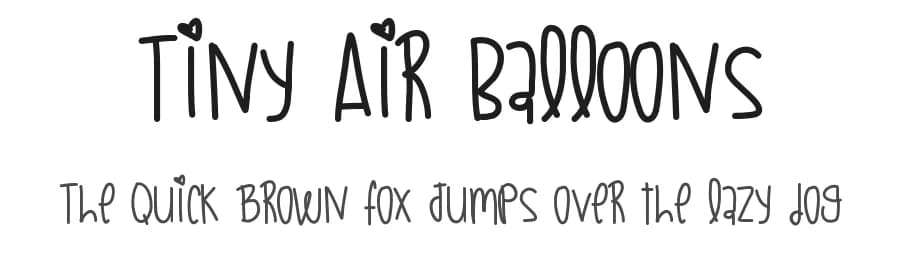 Tiny Air Balloons by Des Gomez — Script Handwritten Font