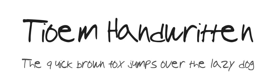 Tioem Handwritten by Tioem — Script Handwritten Font