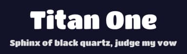 Titan One by Rodrigo Fuenzalida — Sans Serif Font — thumbnail 2