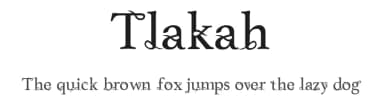 Tlakah by Galia Atri — Sans Serif Font — thumbnail 1