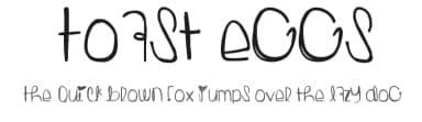 Toast Eggs by Des Gomez — Script Handwritten Font — thumbnail 1