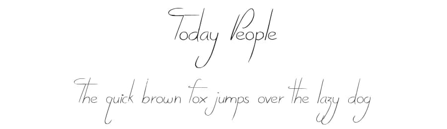 Today People by JSH creates — Script Handwritten Font