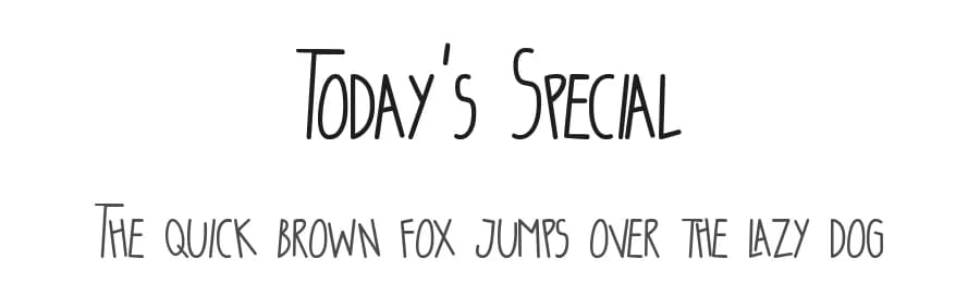 Today's Special by Toko Laris Djaja — Script Handwritten Font