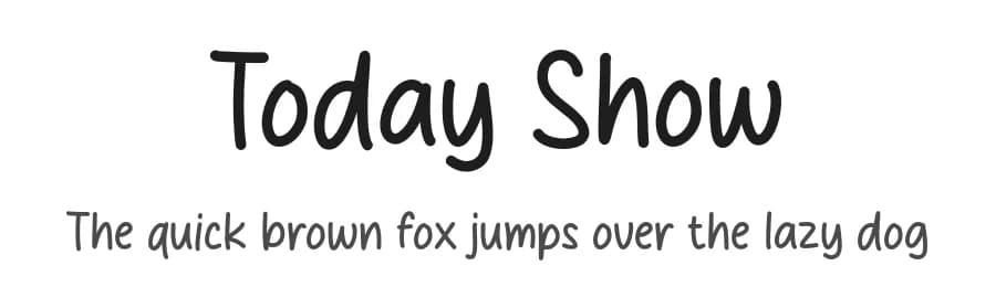 Today Show by MJType — Script Handwritten Font