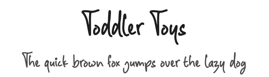 Toddler Toys by NJ Studio — Script Handwritten Font