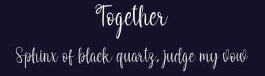 Together by Id: #774701 — Script Handwritten Font — thumbnail 2