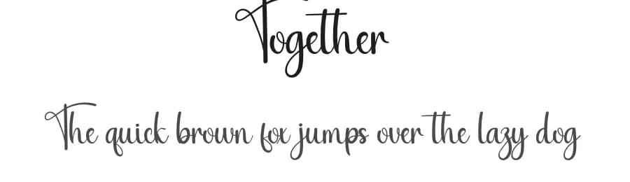 Together by Scratchones — Script Handwritten Font