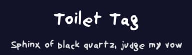 Toilet Tag by p joks — Script Handwritten Font — thumbnail 2