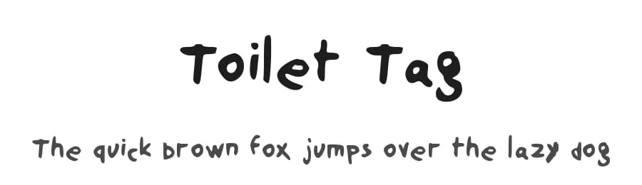 Toilet Tag by p joks — Script Handwritten Font — preview 1