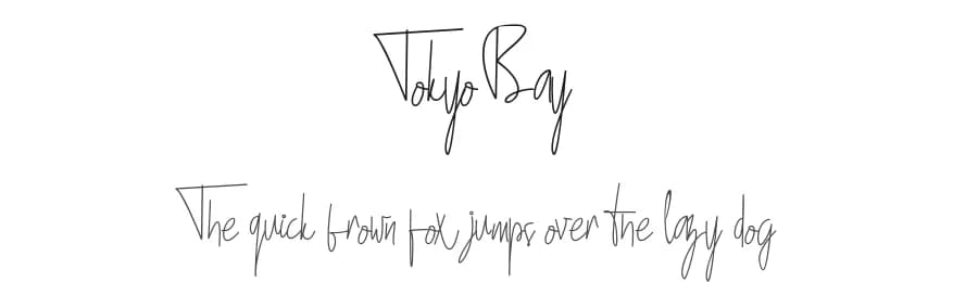 Tokyo Bay by DM Letter Studio - Dimas Prasetyo — Script Handwritten Font